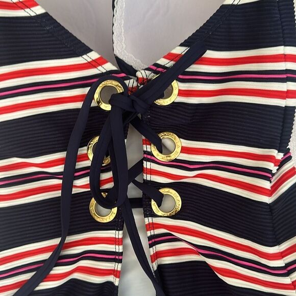 La Blanca Sailor Stripe Bandeau One Piece Swimsuit - Picture 5 of 5